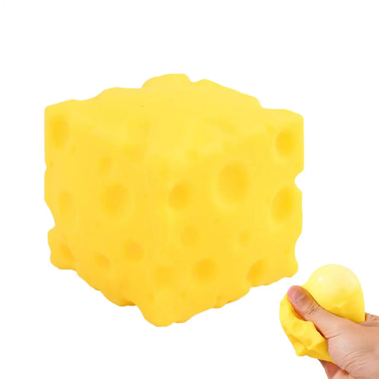 Squishy Square Cheese Squeeze Toys Slow Rebound Push Stress Relief Sensory Toy Soft Butter Cheese Fidget Toy Christmas Present