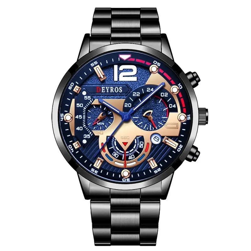Fashion Mens Watches Luxury Quartz Wristwatch Calendar Luminous Clock Men Business Casual Watch Reloj Hombre