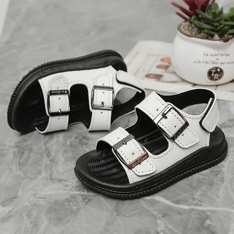 Summer Boys Sandals New Children Beach Shoes Lightweight Casual Shoes Fashion Sports Kids Non Slip Durable Leather Sandals