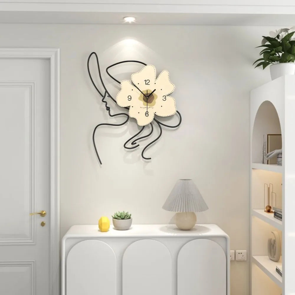 Living Room Large Wall Clock Creative Design Art Noiseless Wall Clocks Accurate Timekeeping Modern Luxury Home Decor Items