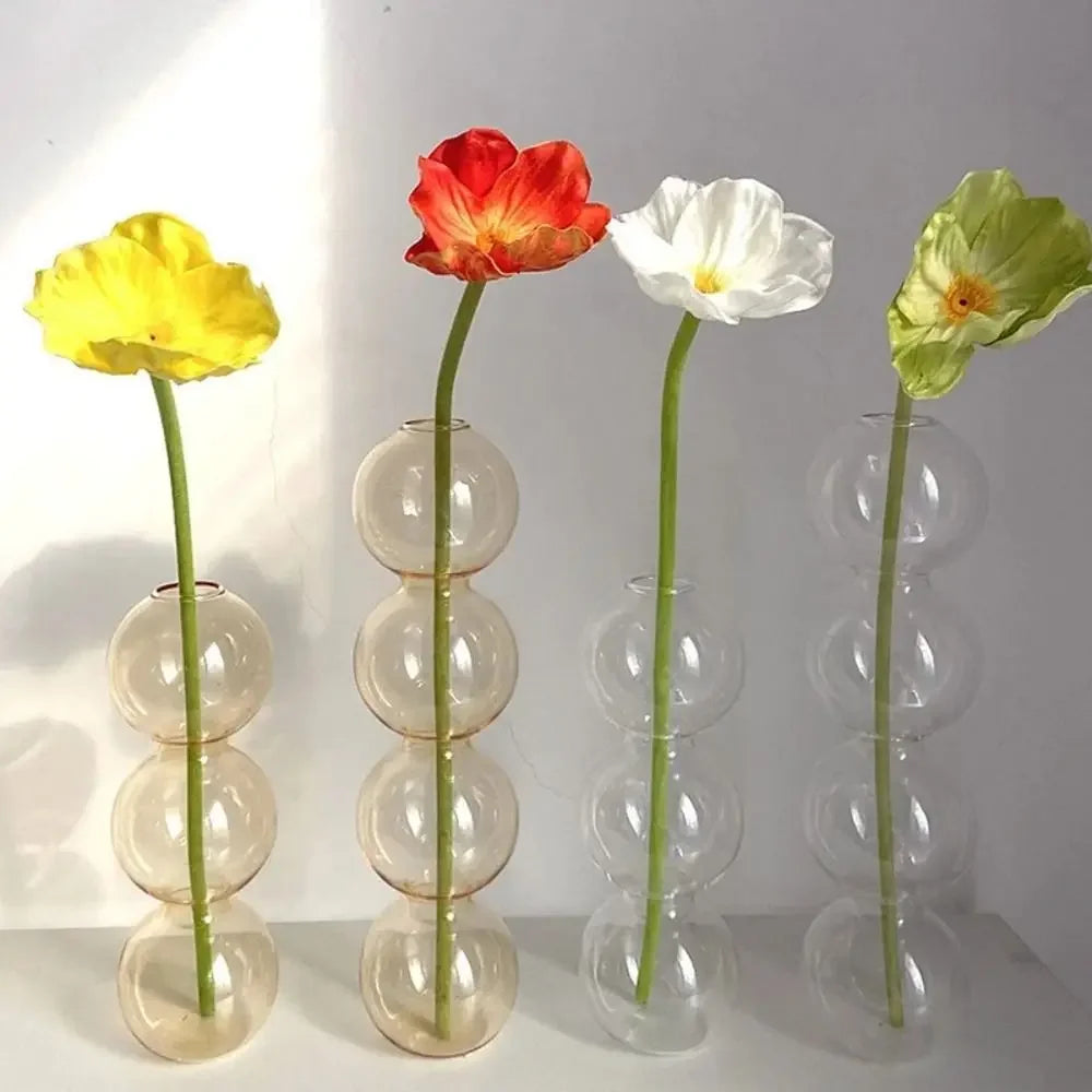 Living Room Glass Vase Creativity Contracted Dining Room Flower Arrangement Dry Flower Simulation Flower Decor Christmas Gifts