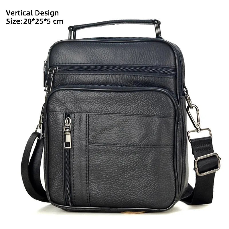 Hot Fashion Men Messenger Bags Genuine Leather Handbags for Man Luxury Brand Male Crossbody Bag for Mini Pad Boy Shoulder Bag