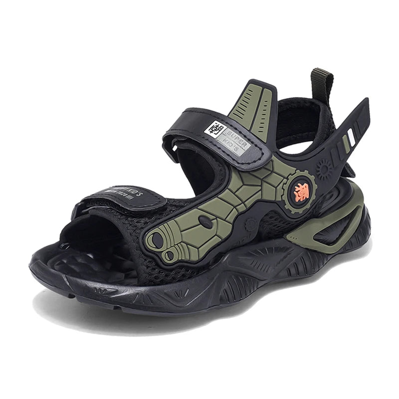 Summer Kids' Sandals Boys Soft Bottom Casual Beach Shoes School Students Comfortable Flat Walking Sandials