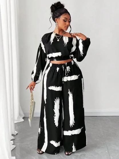 Elegant Women's Plus Size 2 Piece Set