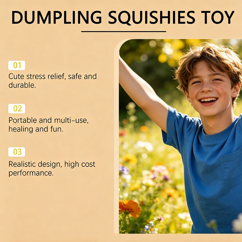Squishy Bun Stress Relief Toy, Cute Glitter Steamed Bun Squeeze Toy, Slow Rebound Anti-Stress Fidget Toy for Kids Adults