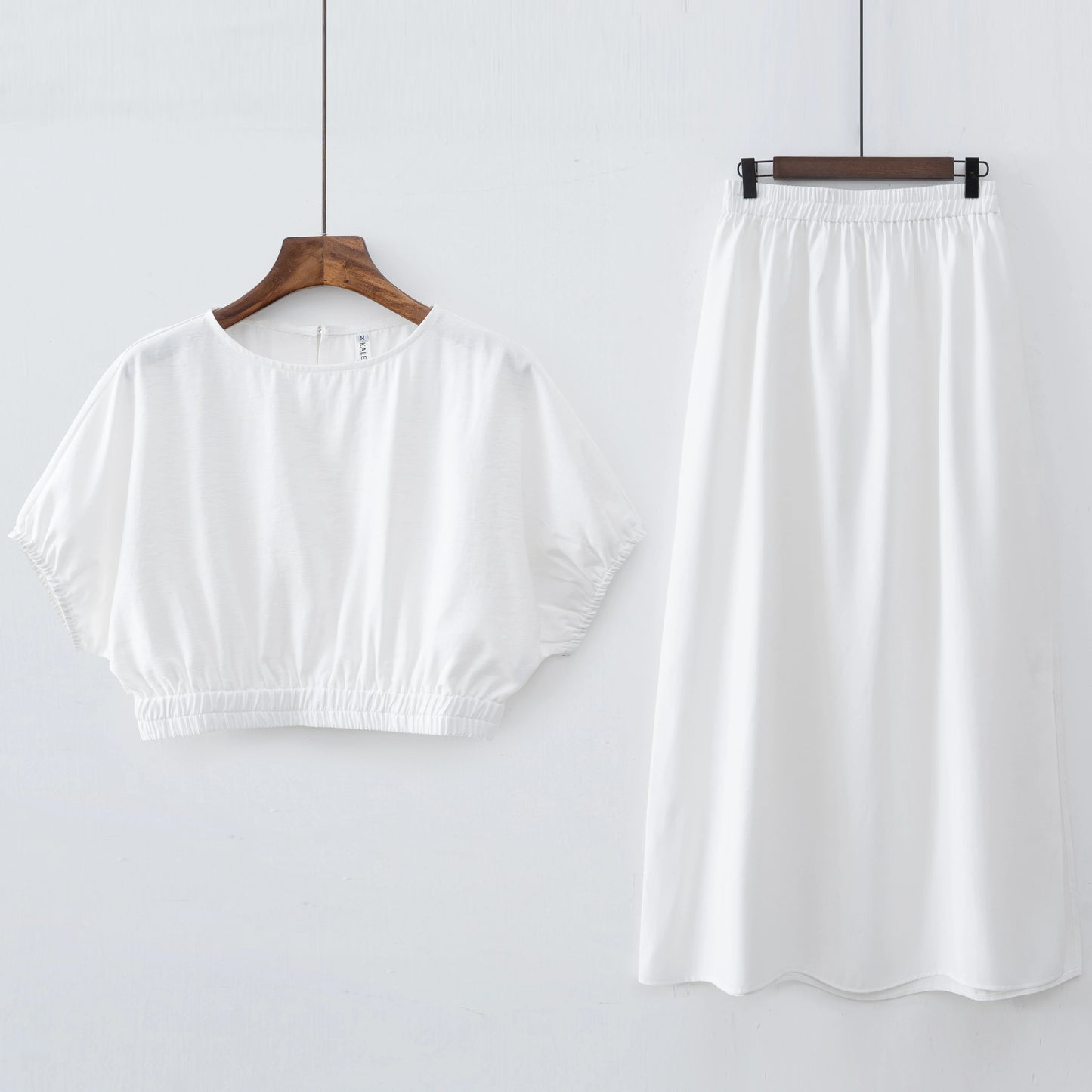 2026 Women Fashion Summer Top Shirt Two Peice Clothing Set White Black