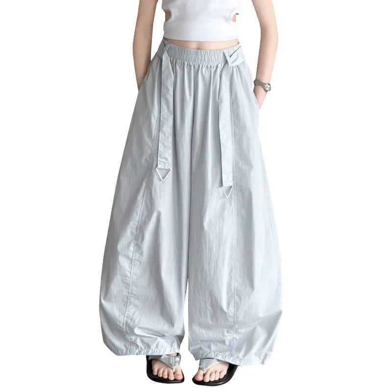 Teens Girls Soft Cotton Balloon Trousers Summer Childen Thin Loose Casual Breathable Mosquito Proof Kids Pants