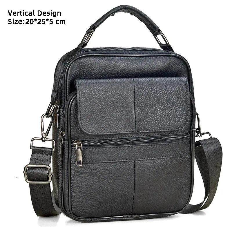 Hot Fashion Men Messenger Bags Genuine Leather Handbags for Man Luxury Brand Male Crossbody Bag for Mini Pad Boy Shoulder Bag