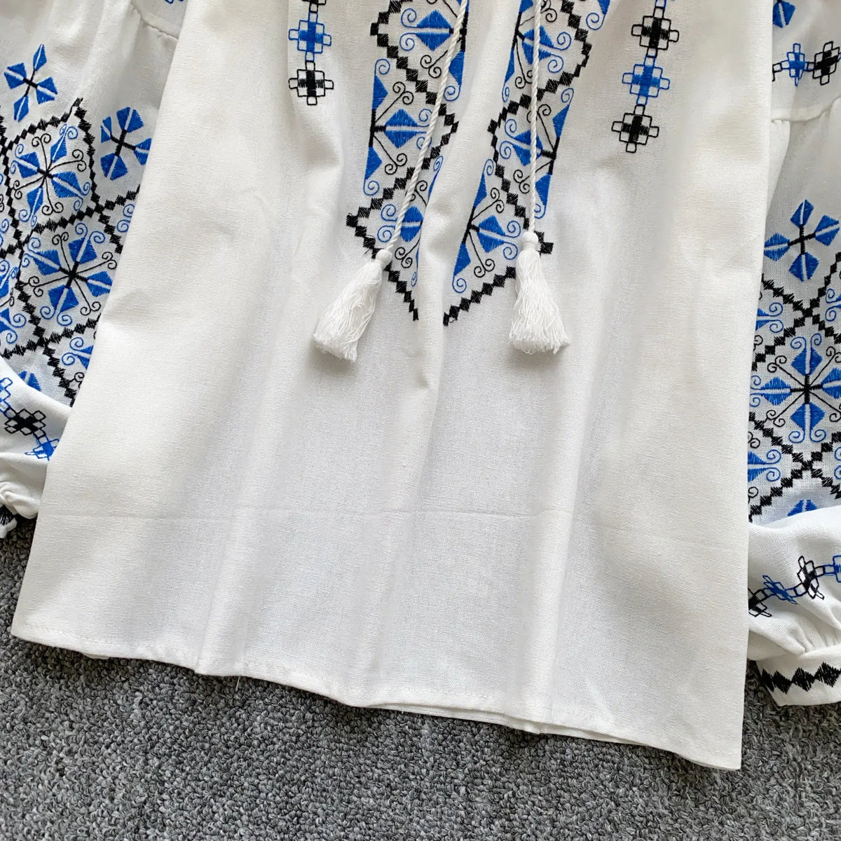 Women's Boho Embroidered Blouse