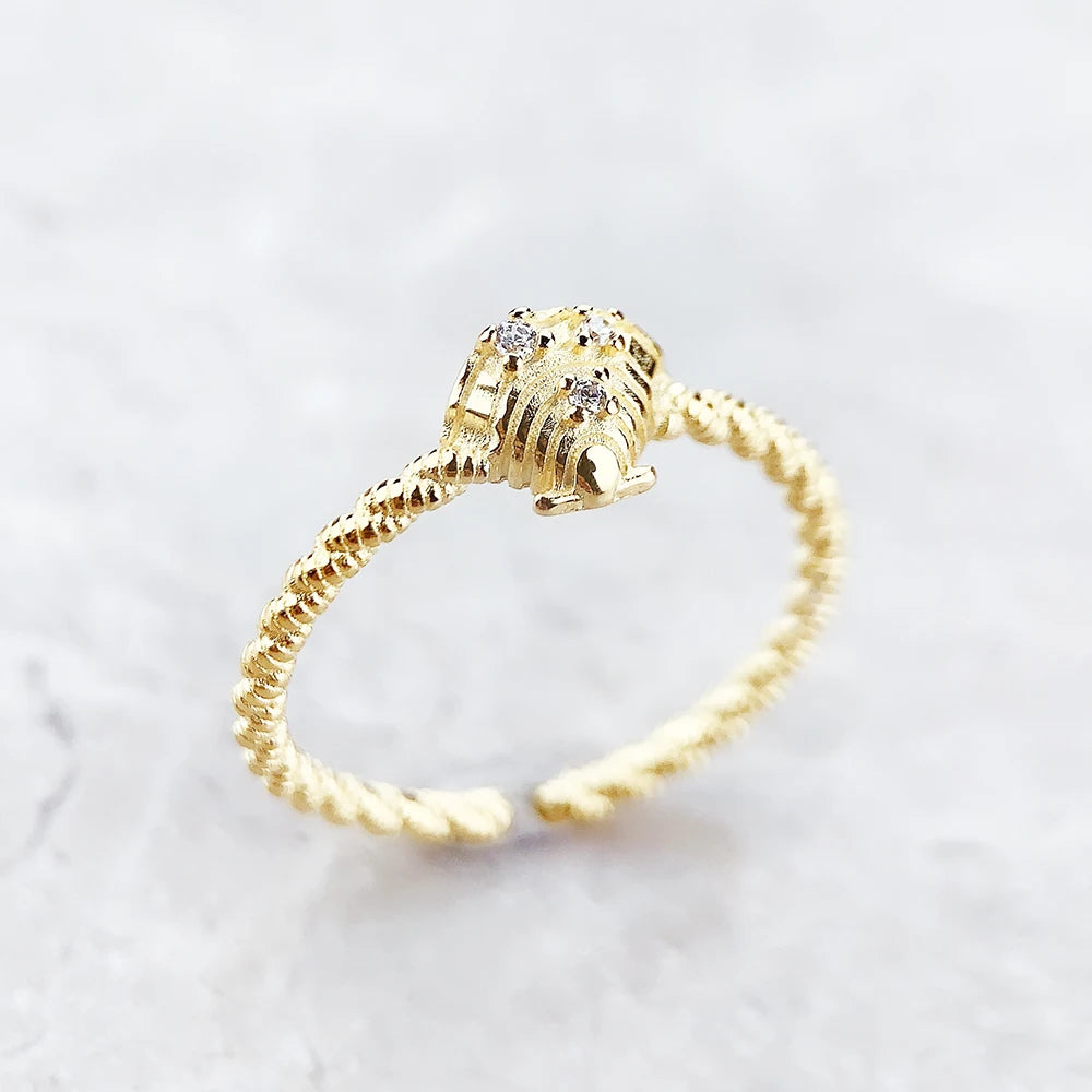 Ring Rope With Shell Gold,Europe Fine Jewerly For Girls Women Spring New Love Romantic Gift In 925 Sterling Silver,Super Deals