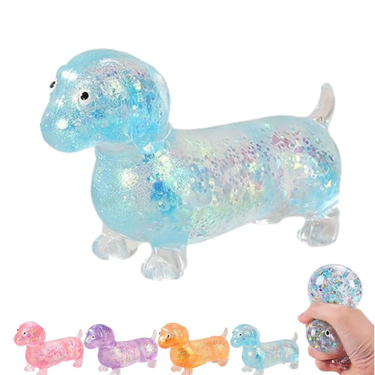 Squishy Sparkling Powder Sausage Dog Fidget Toys Soft Sensory Pinch Slow Rebound Maltose Stress Relief Toy Puppy Squeeze Squishy