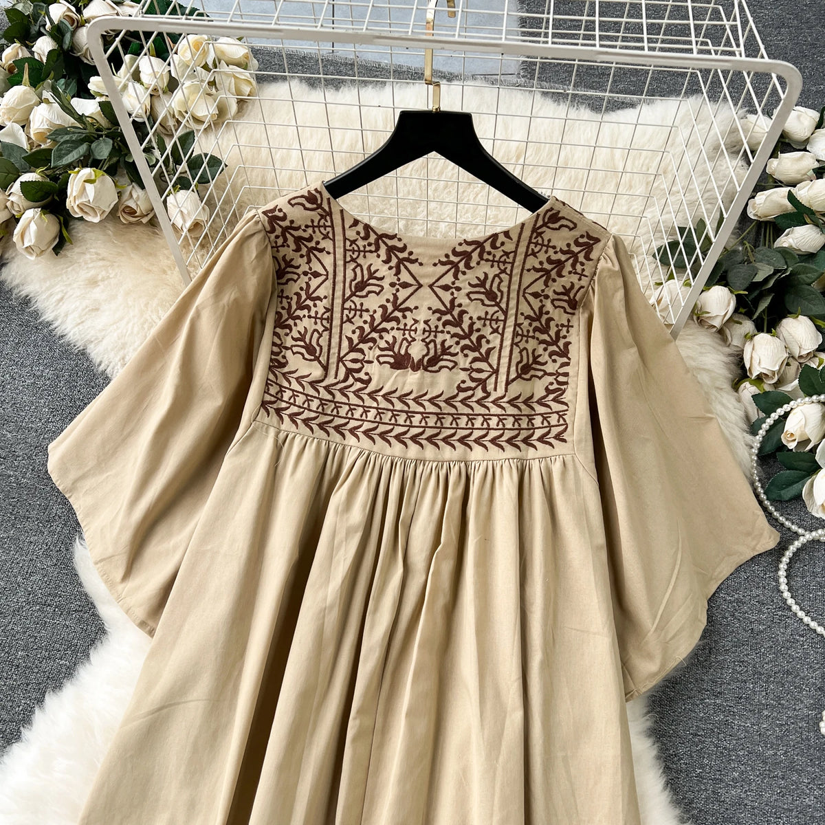 Bohemian Women's Embroidered Dress