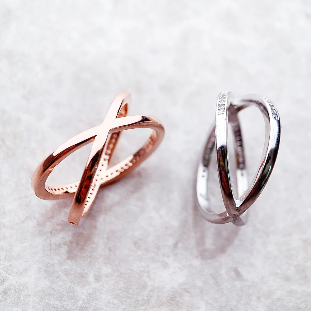 Minimalism Graphic Design Ring Europe Fine Jewerly For Women Summer Classic Gift In 925 Sterling Silver