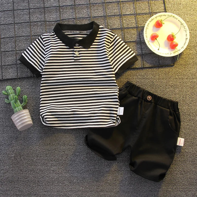 Summer Fashion Baby Boy Clothes Sets T-shirt + Pants 1-4T Toddler Casual Clothing Suits Children Kids Boys Outfits Suit
