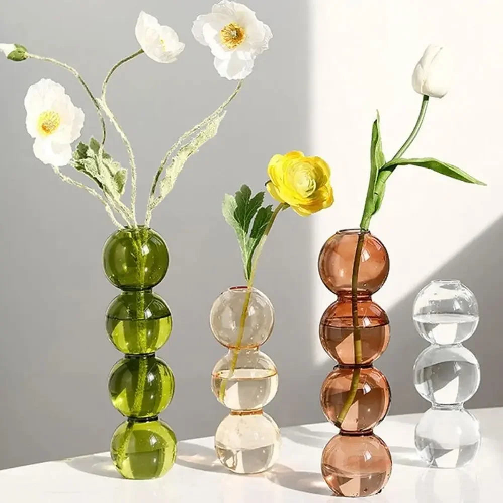 Living Room Glass Vase Creativity Contracted Dining Room Flower Arrangement Dry Flower Simulation Flower Decor Christmas Gifts