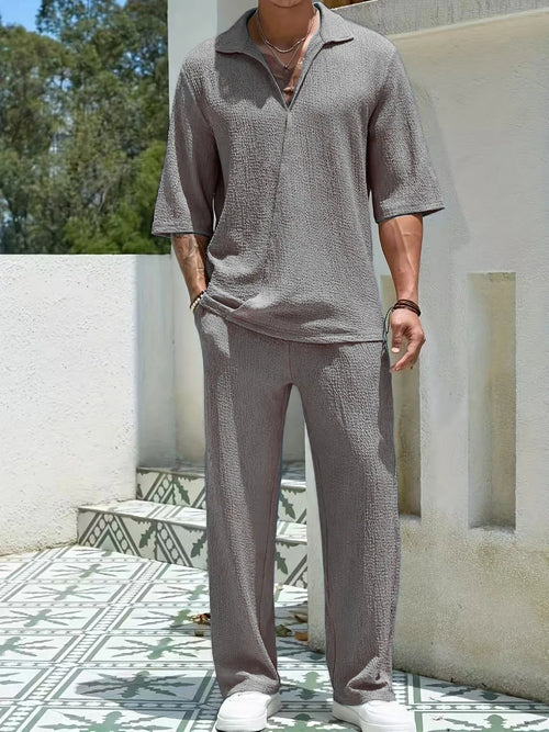 Men's retro casual pants set