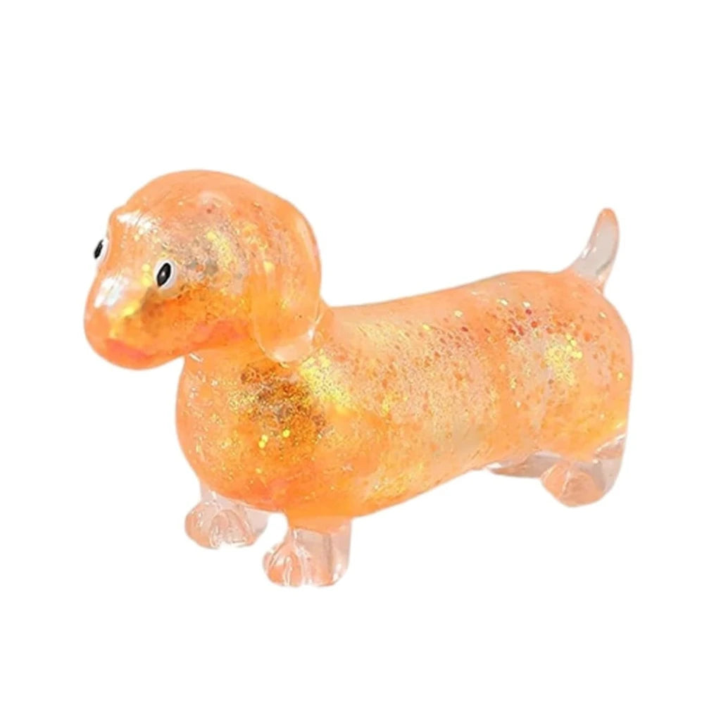 Squishy Sparkling Powder Sausage Dog Fidget Toys Soft Sensory Pinch Slow Rebound Maltose Stress Relief Toy Puppy Squeeze Squishy