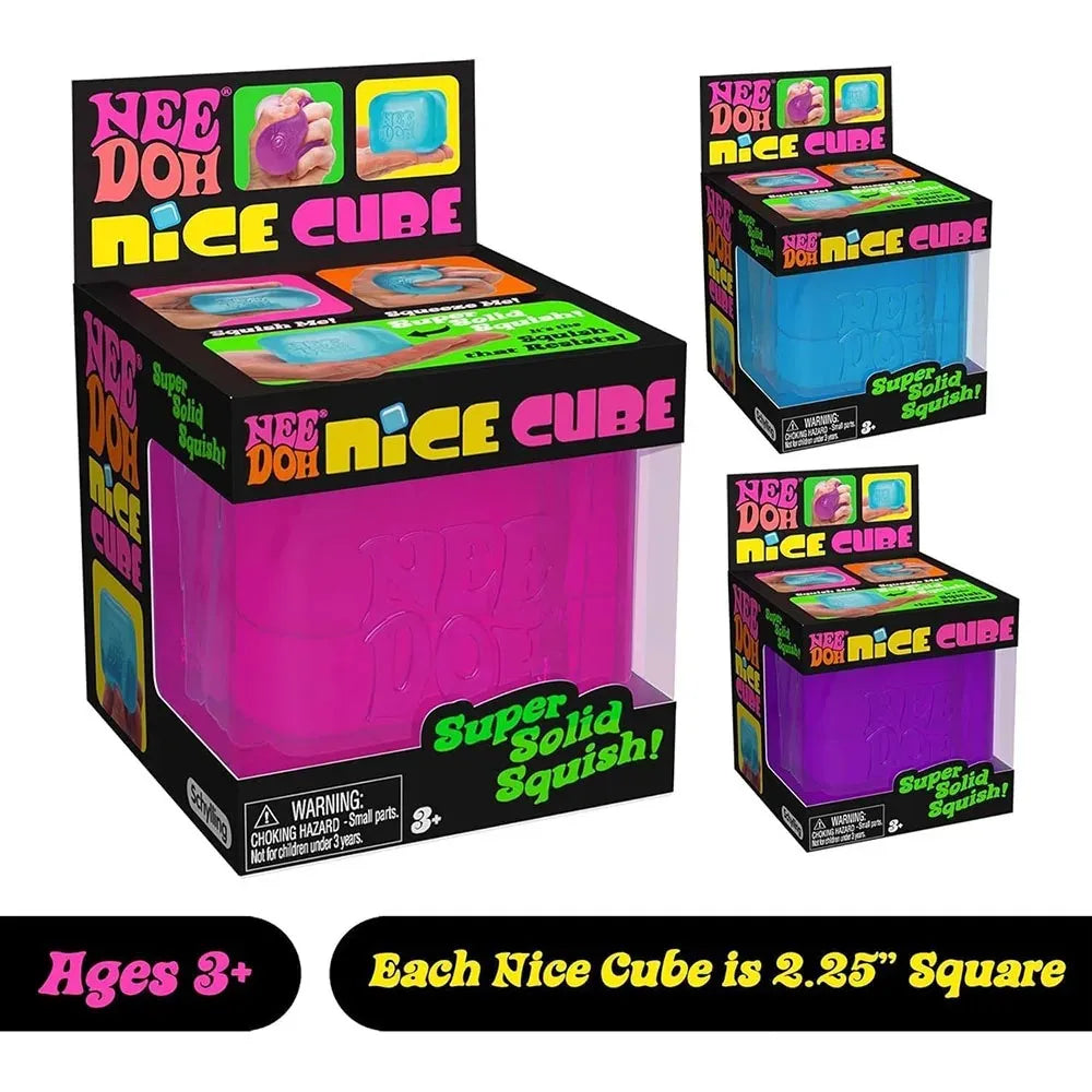 Squishy Needoh Nice Cube Pressure Relief Fidget Toy Soft Pinch Sensory Fingertip Toy Creative Relaxing Gift