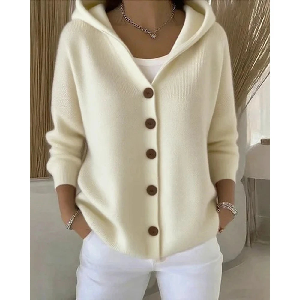 Women's Hooded Knit Cardigan