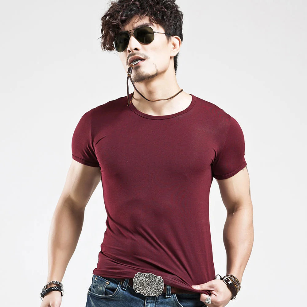 2026 Brand New Men T Shirt Men T-shirts V Neck Man T-shirt For Male Fitness Tshirts Men T Shirts Tops Tees Clothing