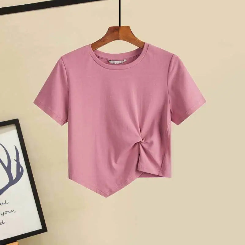 Large Women's 2022 Spring and Summer New Design Sense of Minority T-Shirt Top Thin Wide Leg Jeans Two-piece Suit Women