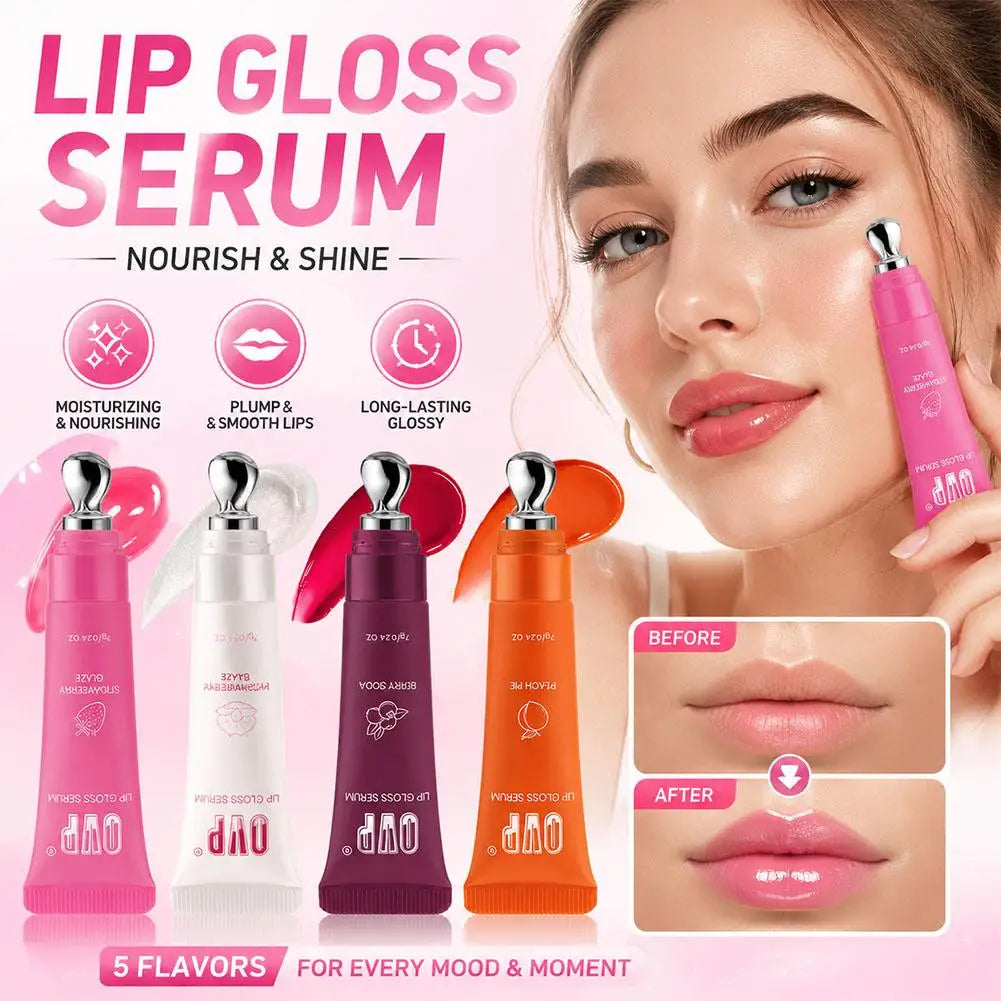 Fruit-flavored Enhancing Complexion Lip Serum, Hydrates and Moisturizes, Lip Glaze Cosmetics Make Up Convenient for Daily Use