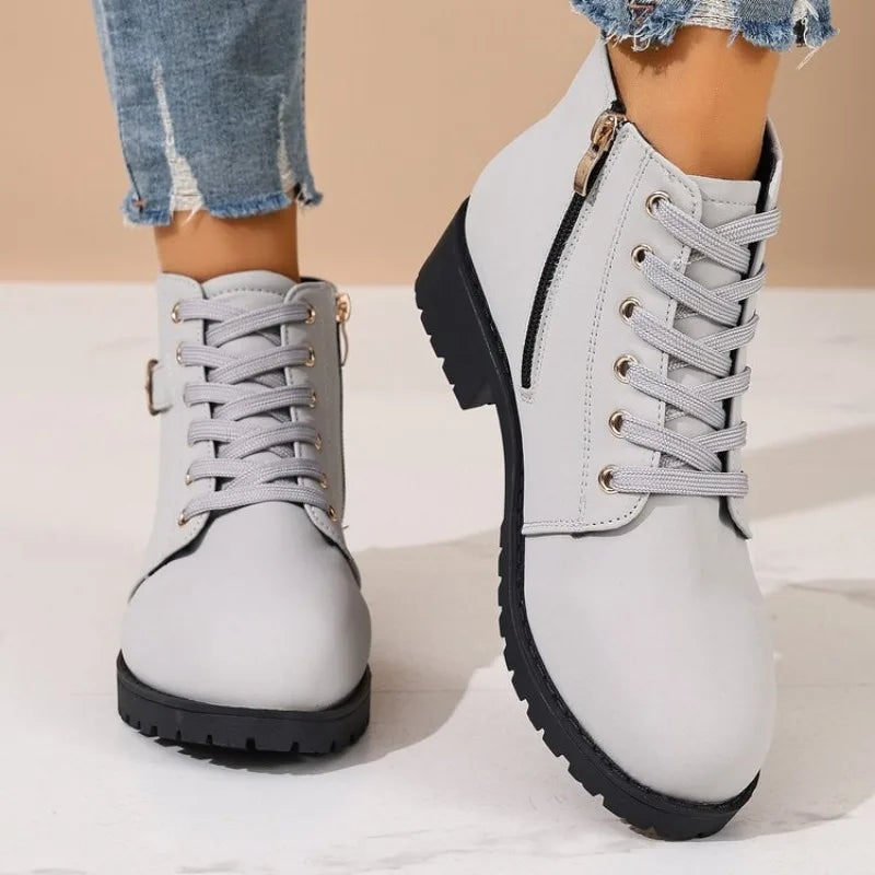 Women's Buckle-Detail Ankle Boots