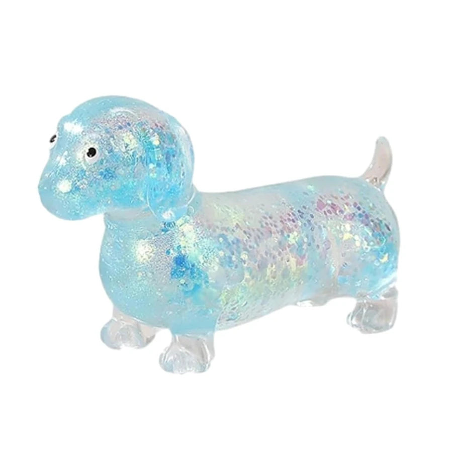 Squishy Sparkling Powder Sausage Dog Fidget Toys Soft Sensory Pinch Slow Rebound Maltose Stress Relief Toy Puppy Squeeze Squishy
