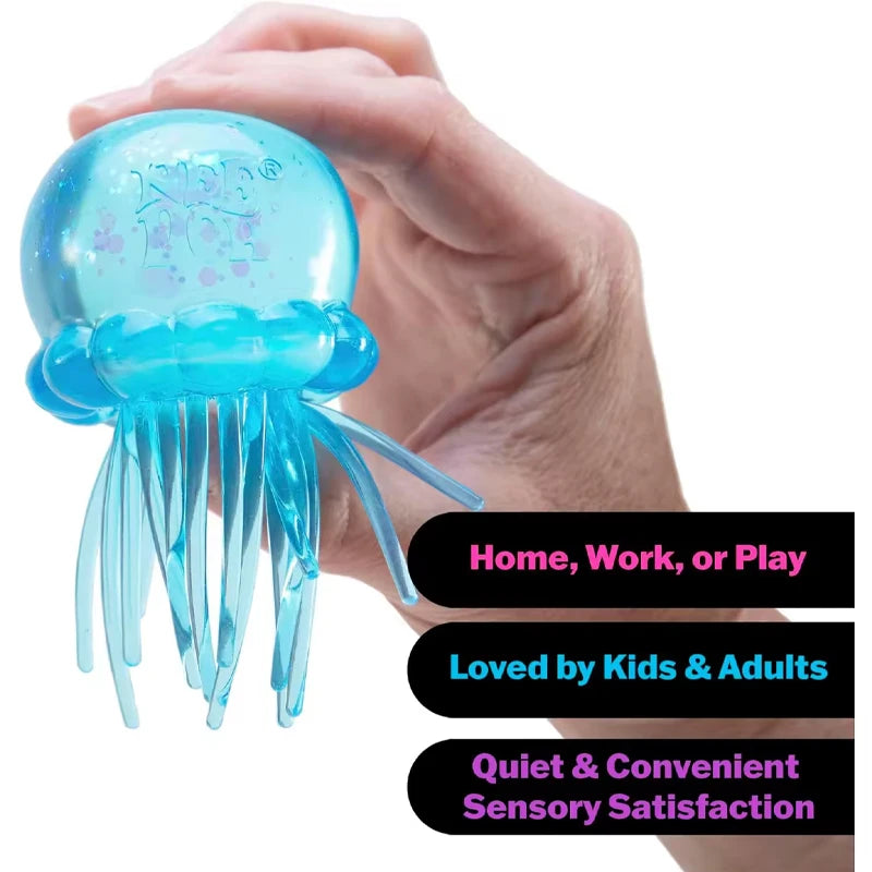Needoh Jellyfish Squishy Soft Stress Relief Toy Cute Relaxing Squeeze Sensory Toy Kids Big Size Anti-Anxiety Focus ADHD Fidgets