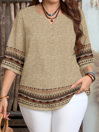 Plus Size Women's Bohemian style Top