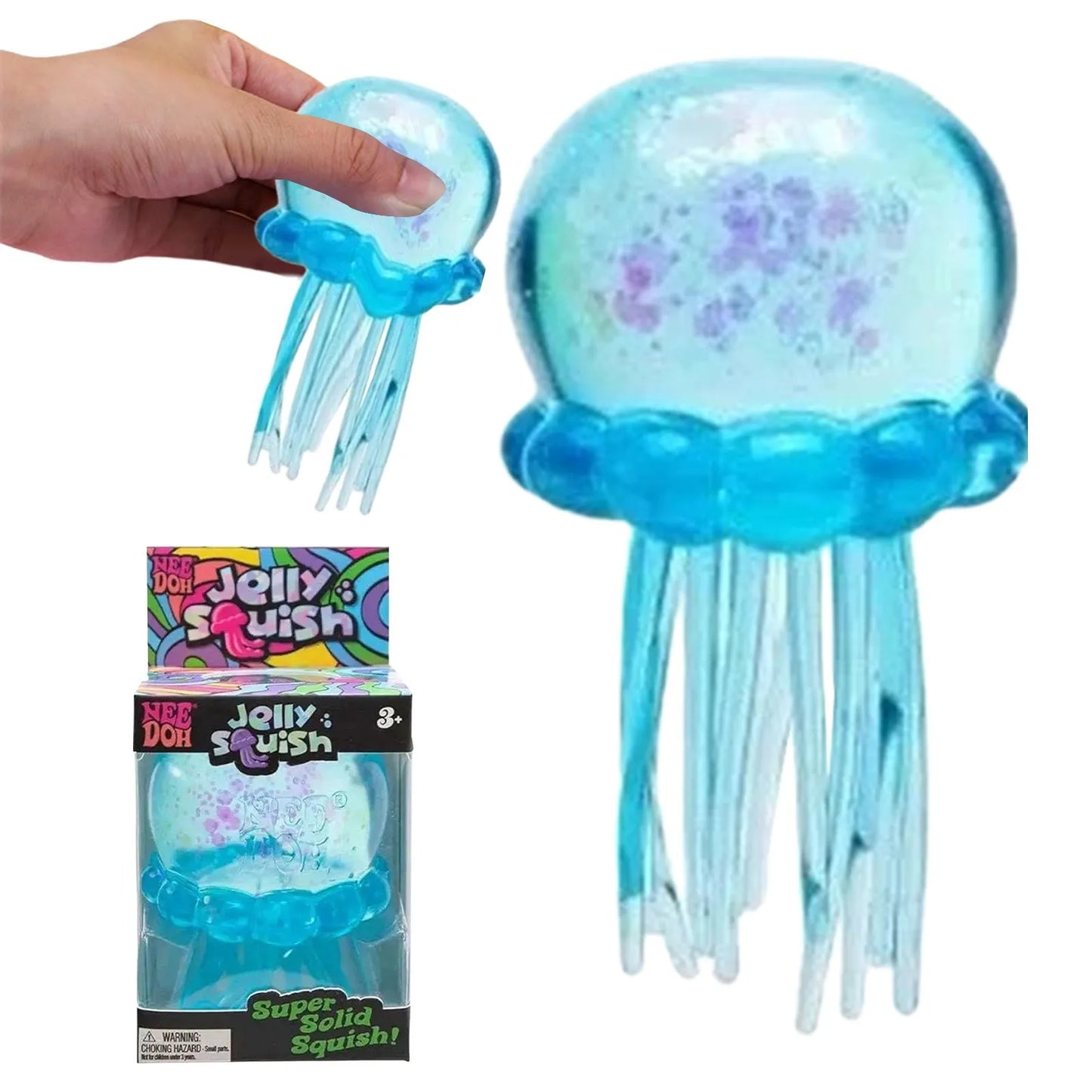 Needoh Jellyfish Squishy Toy Sensory Toy Stress Relief Anti Anxiety Relaxing Squeeze Fidget Toy for Kids Adults