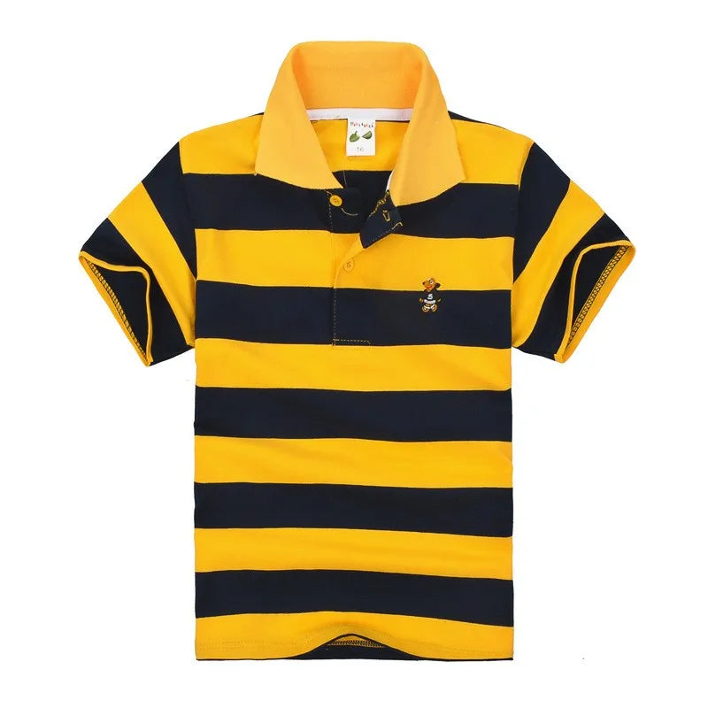 Summer Teenager POLO Shirts 3-14Yrs Children T-shirt For Girls Short-Sleeve Baby Tops Boys Tee Shirts Solid Color Kids Outerwear