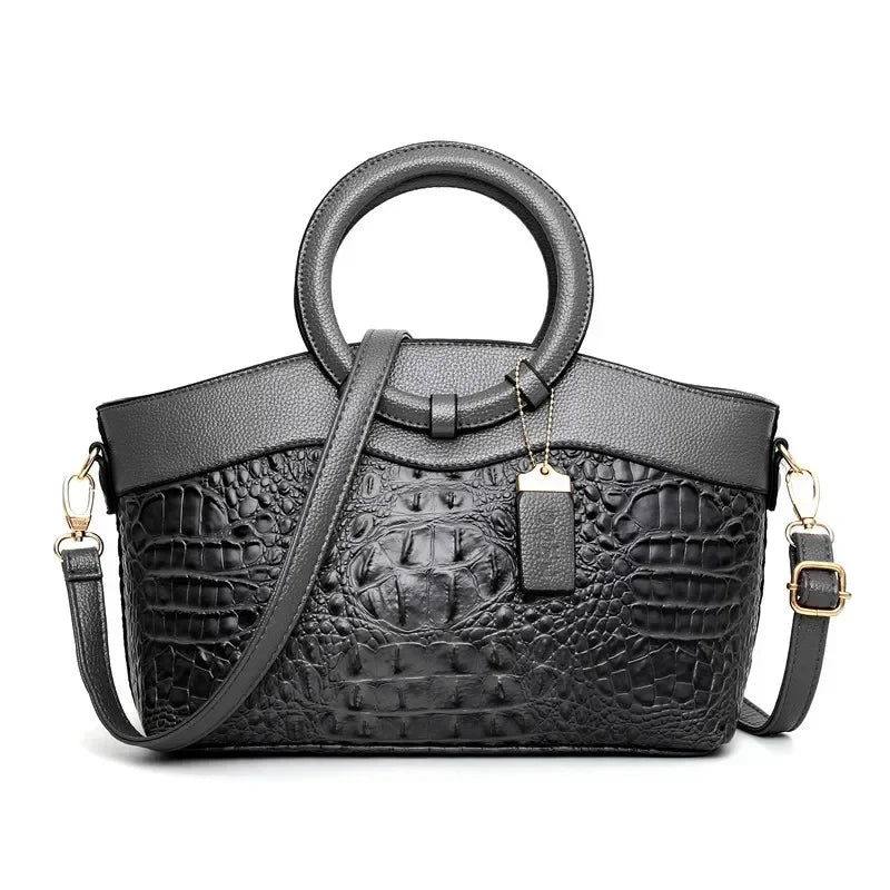 Women's Luxury Handbag- Crocodile Design