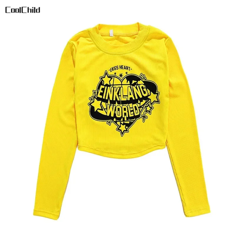 Hip Hop Kids Cool Crop Top K-pop Street Dance Cargo Pants Plaid Skirts Girls Streetwear Children Yellow Jazz Costume Clothes Set