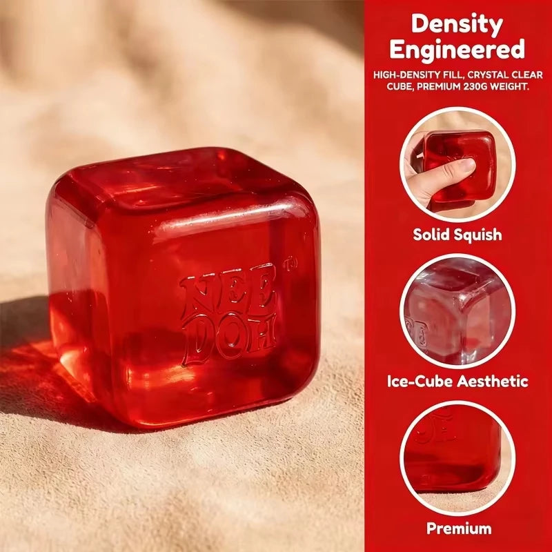 NeeDoh Nice Cube Squishy Soft Sensory Fidget Toy Stress Relief Anxiety Relief Sensory Toy Squeezable Fidget Squishy Soft New