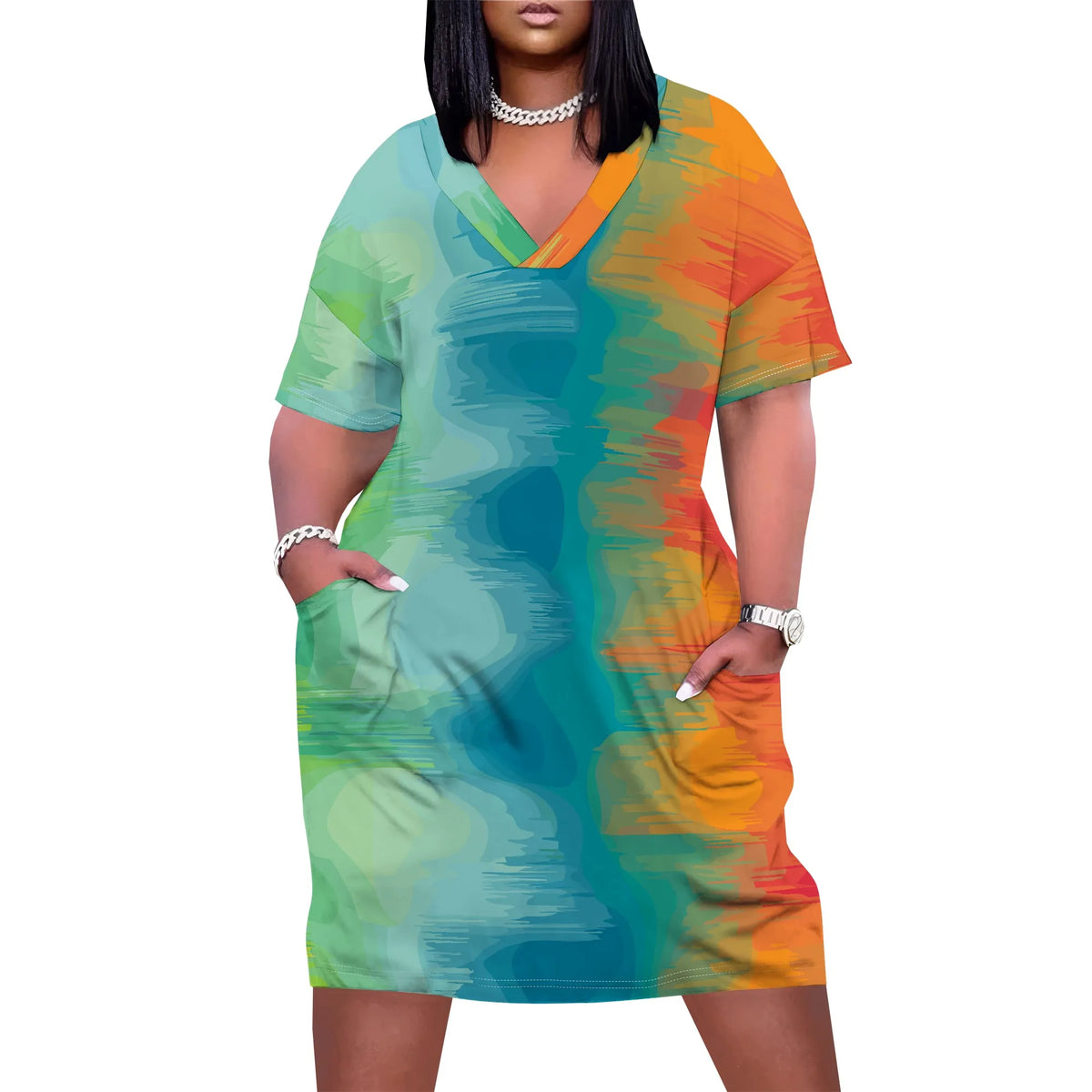 Plus Size Women's Casual Dress