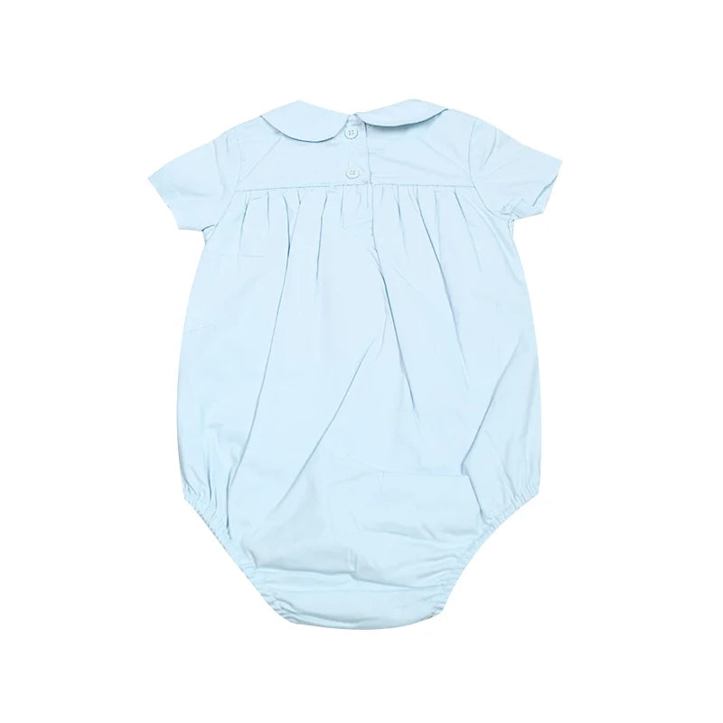 Summer Children's Family Clothes Set Pink And Blue Woven Fabric Boy's Vest And Girls' Dress Baby Romper Outfit with Lining Layer