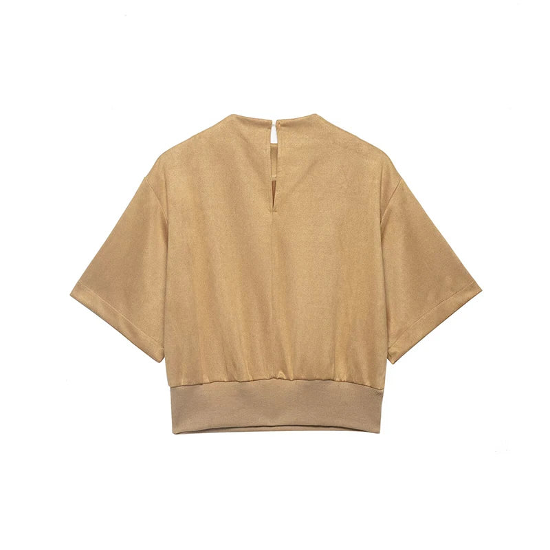 Women's 2026 New Fashion Summer Blouses Chic Young Women's Slim Pullover Tops Street Elegant Travel Joker Holiday Blouse