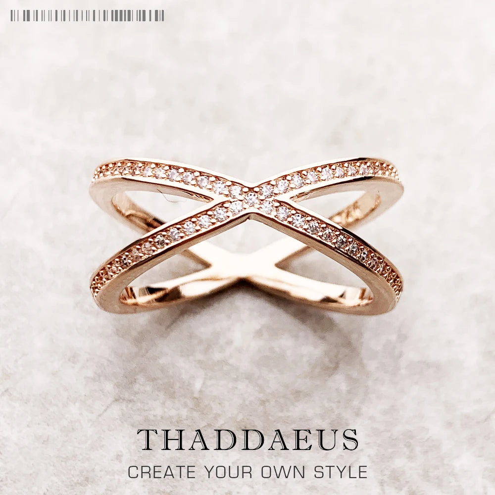 Minimalism Graphic Design Ring Europe Fine Jewerly For Women Summer Classic Gift In 925 Sterling Silver