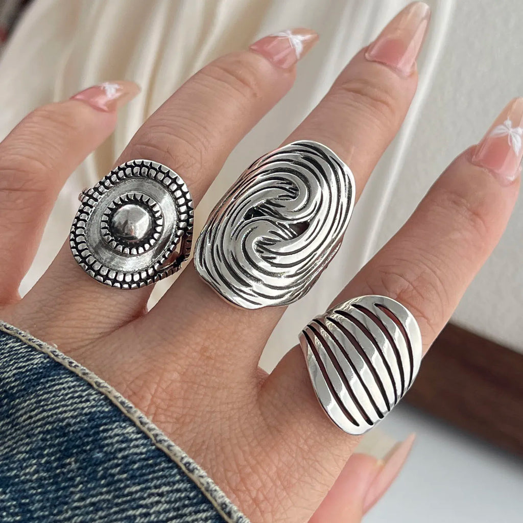 925 Sterling Silver Rings for Women Couple Minimalist Handmade Simple Round Strip Ring Fine Jewelry Gift Prevent Allergy