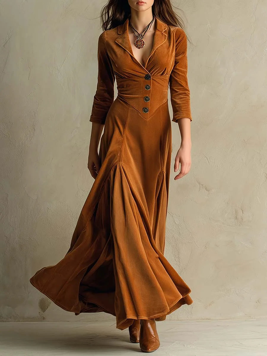 Women's Elegant Velvet Dress