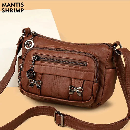 Premium Soft Leather Shoulder Bag-Vintage Crossbody