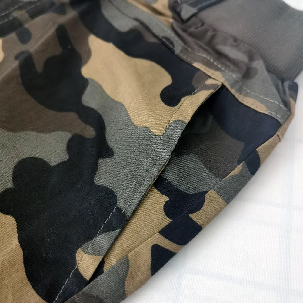 IENENS Teens Army Shorts Camouflage Short Trousers Children Short Pants Kids Cotton Boardshorts Boy Summer Thin Loose Shorts