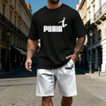 Summer Mens T-Shirt Tracksuit Casual Jogging Sportswear Outdoor Sports Adult Clothes Quality Street O Neck Short Sleeves Shorts
