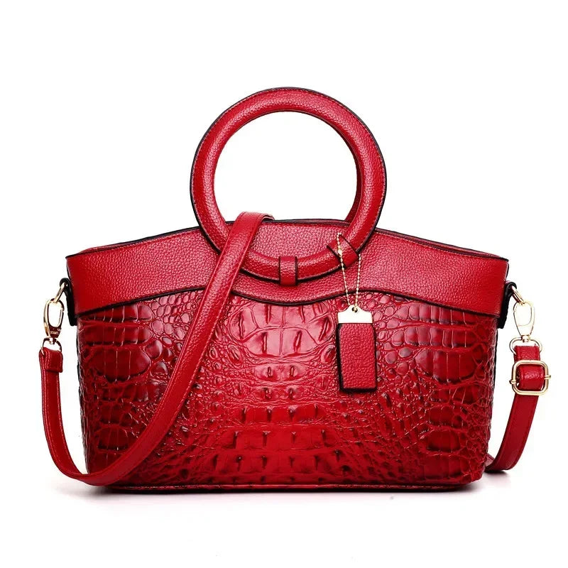 Women's Luxury Handbag- Crocodile Design