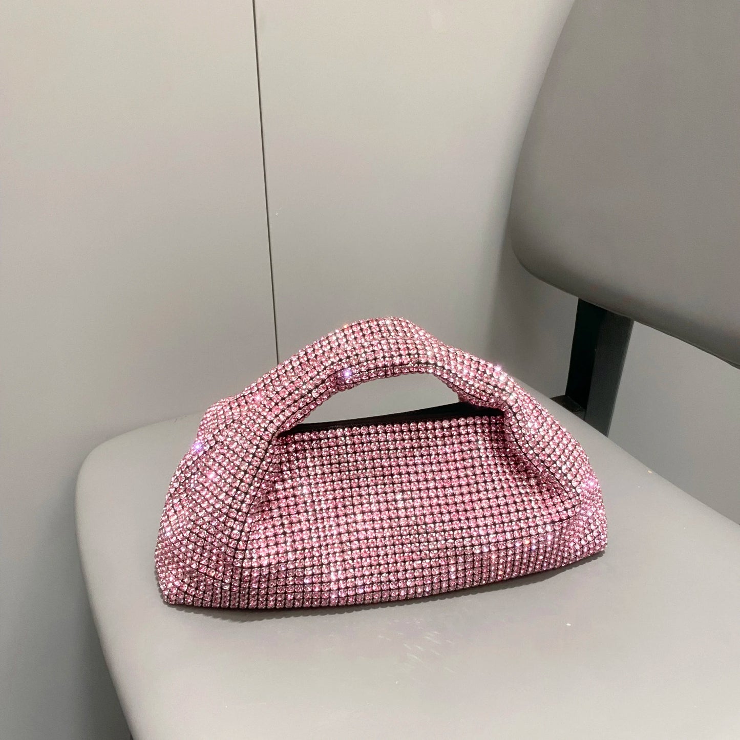 Shiny Crystal Clutch purse bucket Shoulder bag rhinestone Handmade purses and handbags luxury Designer Evening clutch Bag Purse