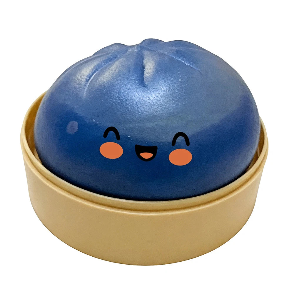 Squishy Bun Stress Relief Toy, Cute Glitter Steamed Bun Squeeze Toy, Slow Rebound Anti-Stress Fidget Toy for Kids Adults