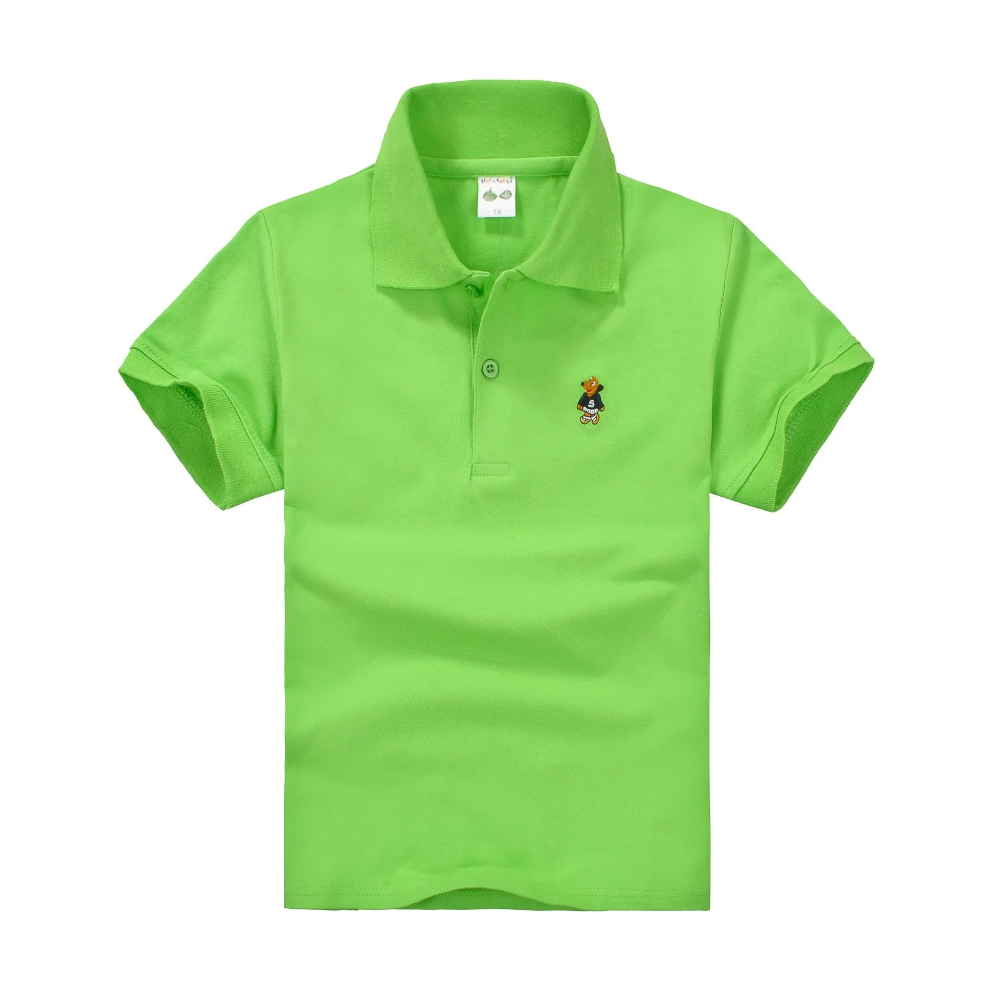 Summer Teenager POLO Shirts 3-14Yrs Children T-shirt For Girls Short-Sleeve Baby Tops Boys Tee Shirts Solid Color Kids Outerwear