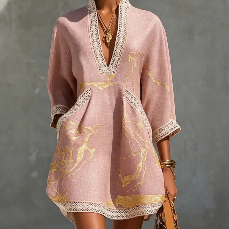Women's Abstract Print Mini Dress