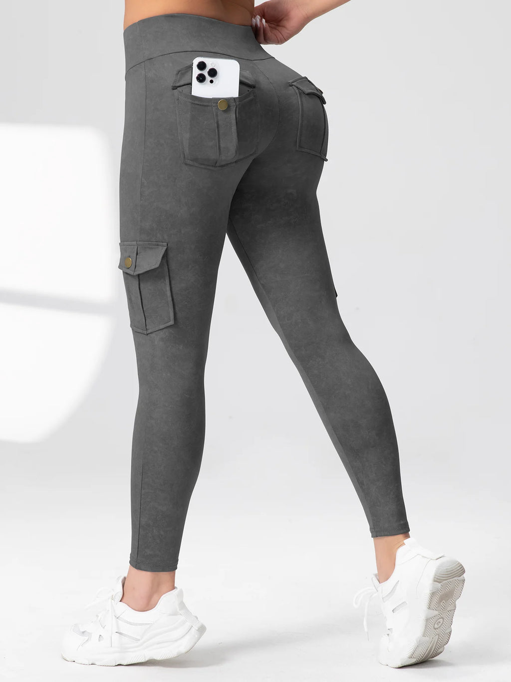 1/2/3 Pcs Seamless Yoga Cargo Leggings With Pocket Women Fashion Hip Lifting Sport Pants High Waist Fitness Elastic Slim Tight